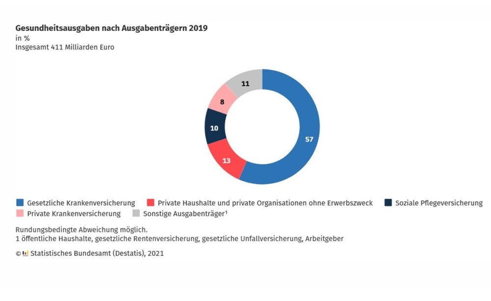 Gesundheitskosten nach Ausgabenträgern 2019 Gesundheitskosten nach Ausgabenträgern 2019